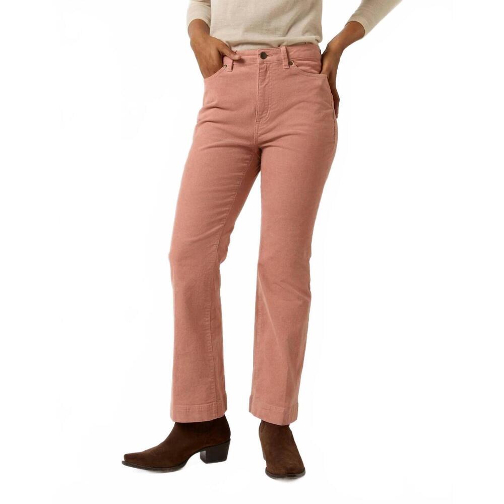 NEW ANN MASHBURN kendall flare jeans in rose cord